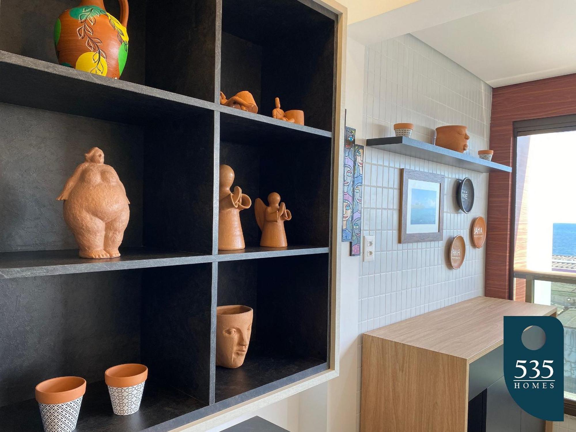 Apartment Decorado E Equipado Na Barra Com Vista Mar